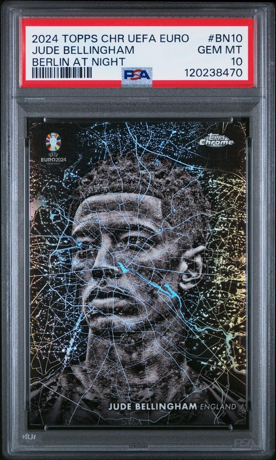 2024 Topps Chrome UEFA EURO Jude Bellingham PSA 10